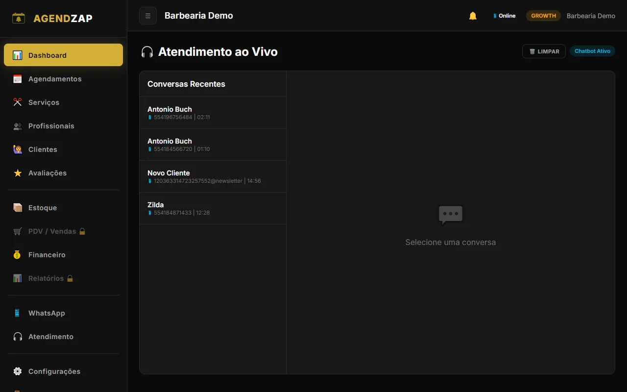 Chat ao Vivo do WhatsApp